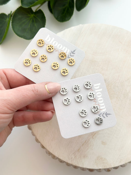 Circle Paw Print Cutouts | Add-On Stud Packs (5 pair)