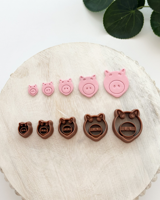 Toy Pig Head | Polymer Clay Cutter