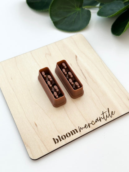 Magical Map Footsteps - Skinny Rectangle (Mirror Set) | Polymer Clay Cutter