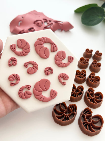 Shrimp (Mirror Set) | Polymer Clay Cutter