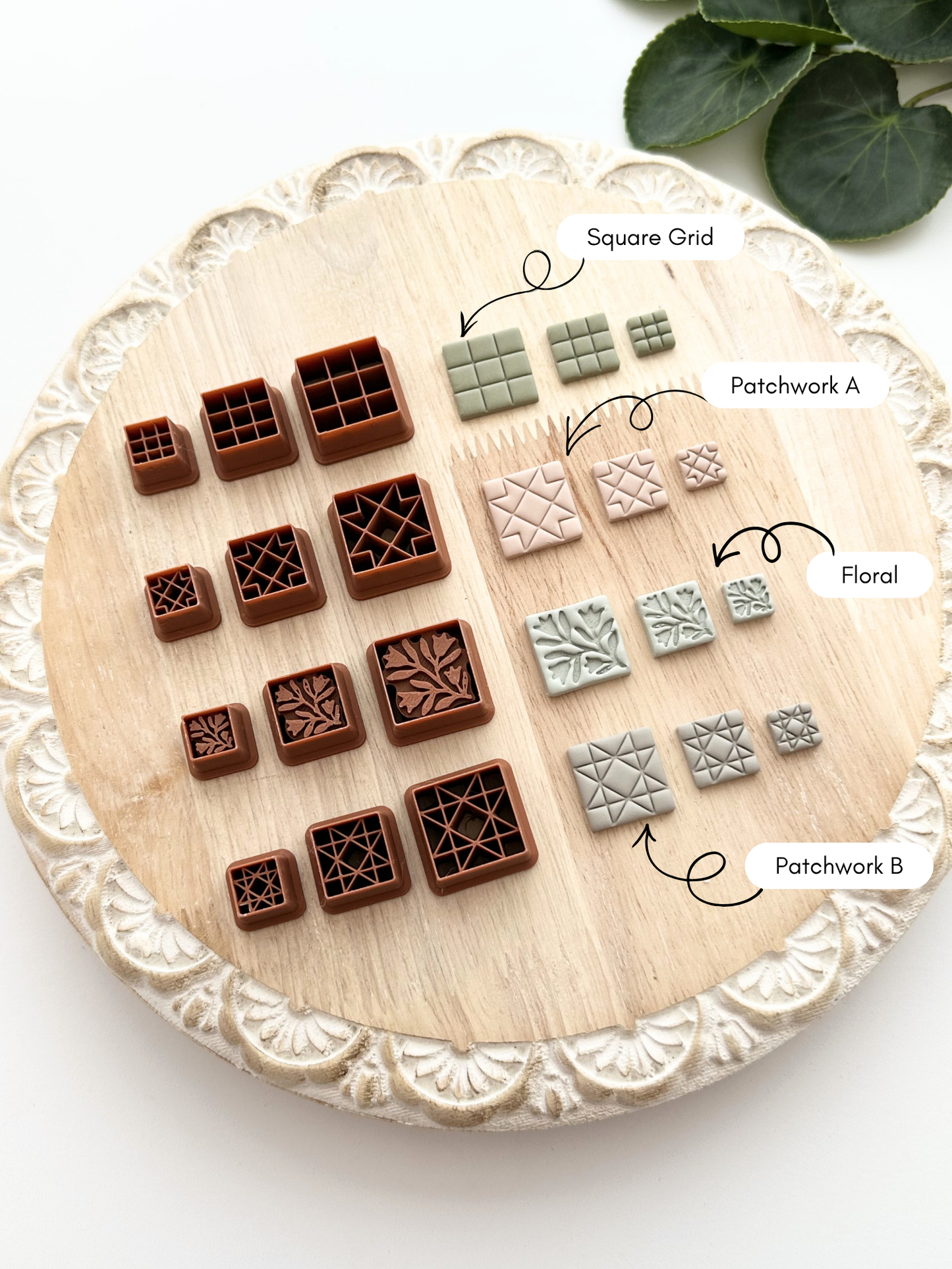 Patchwork Quilt Squares | Polymer Clay Cutter