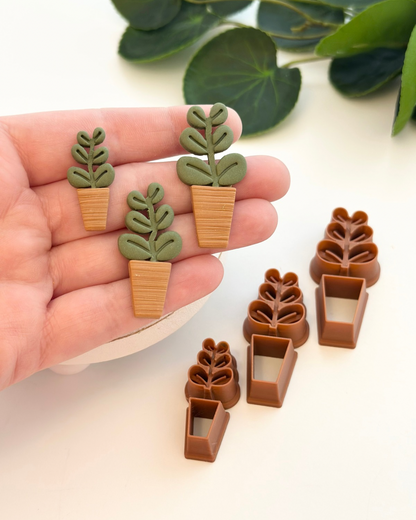 Potted Plant Set | Polymer Clay Cutter