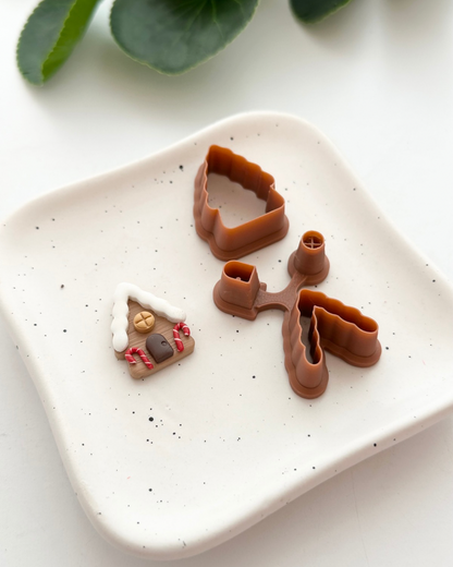 Gingerbread House Set| Polymer Clay Cutter