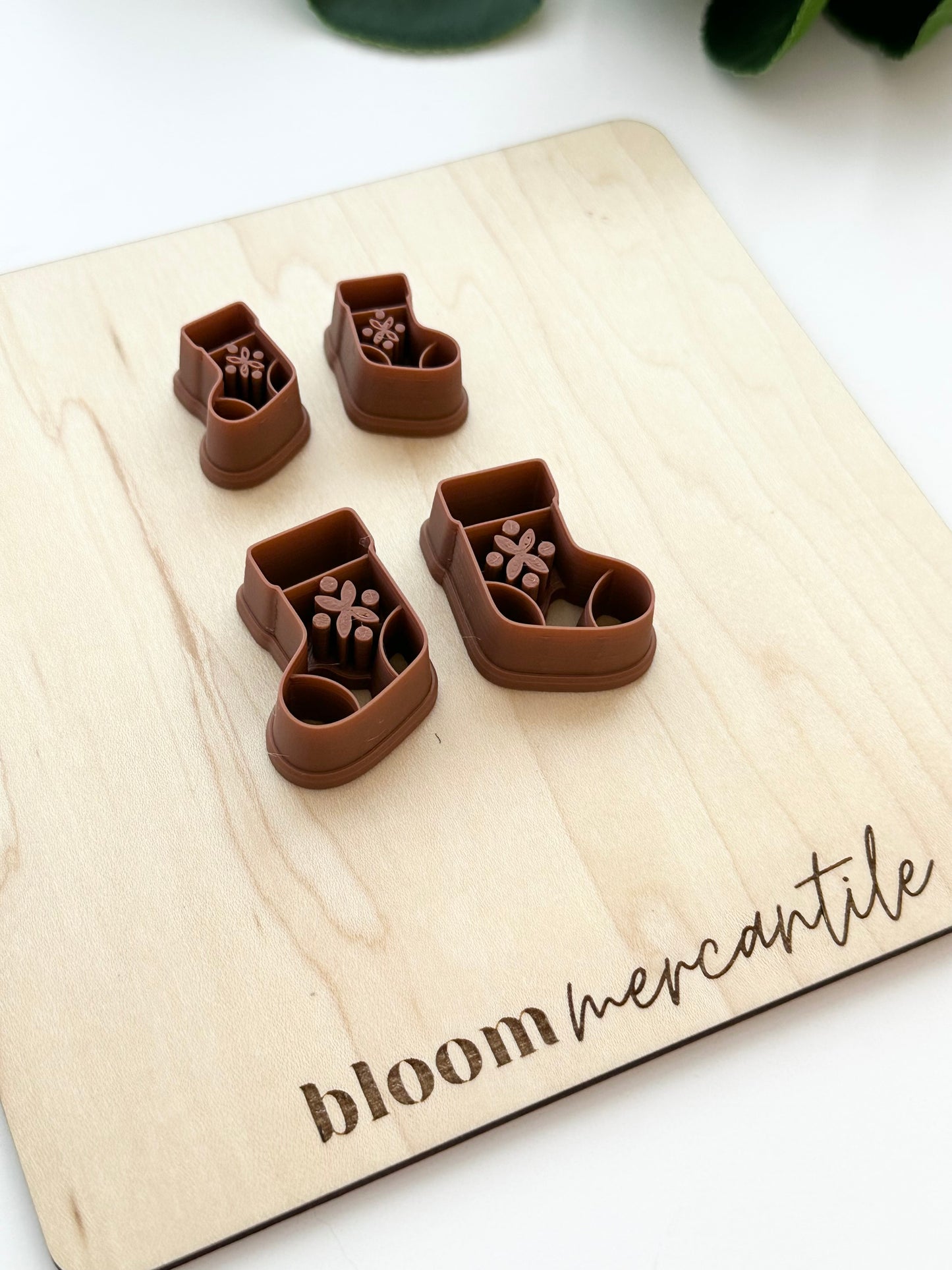 Scandi Folk Stocking (Mirror Set) | Polymer Clay Cutter