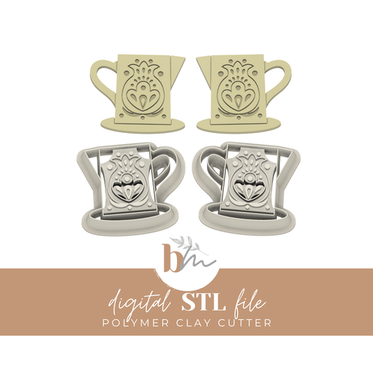 Folk Pitcher | Digital STL File | Polymer Clay Tools & Cutters