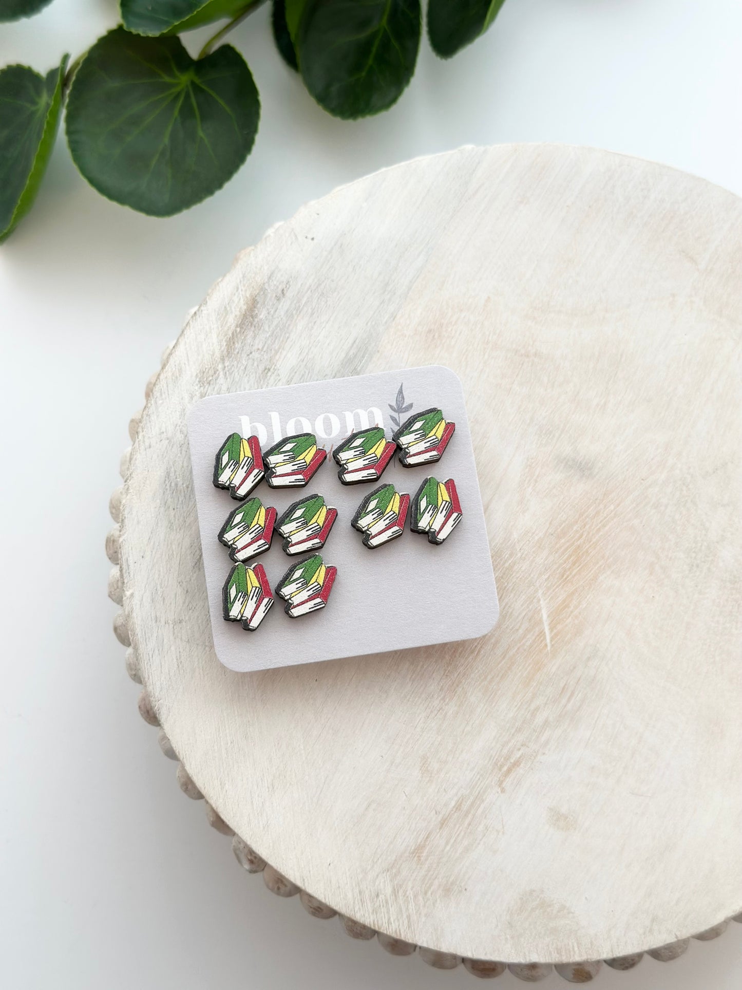 Wooden Stacked Books | Add-On Stud Packs (5 pair)