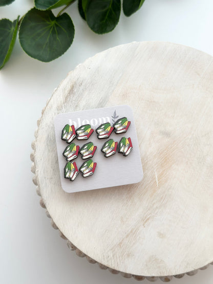 Wooden Stacked Books | Add-On Stud Packs (5 pair)
