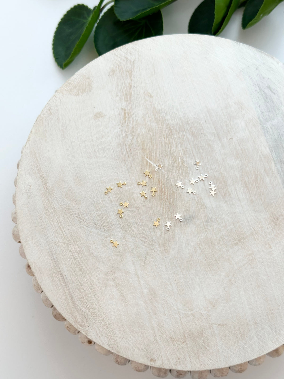Nano Star Charms with Loop - Gold or Silver (10pc)