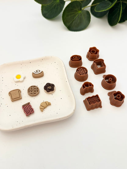 Breakfast Middle Stud Pack - 7 Styles (8pc) | Polymer Clay Cutter