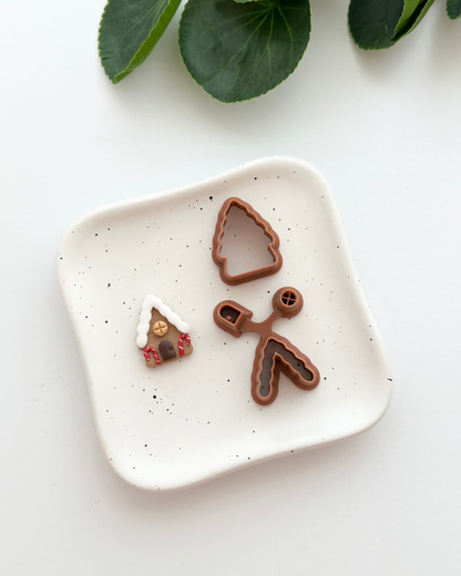 Gingerbread House Set| Polymer Clay Cutter
