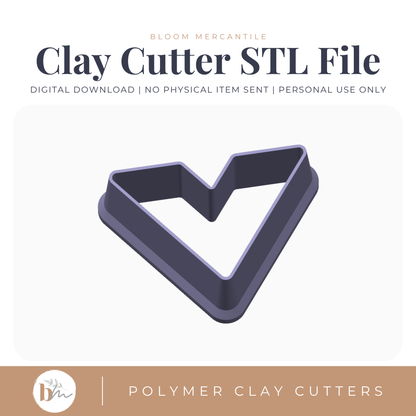 Chevron - 5 Sizes | Digital STL File | Polymer Clay Tools & Cutters