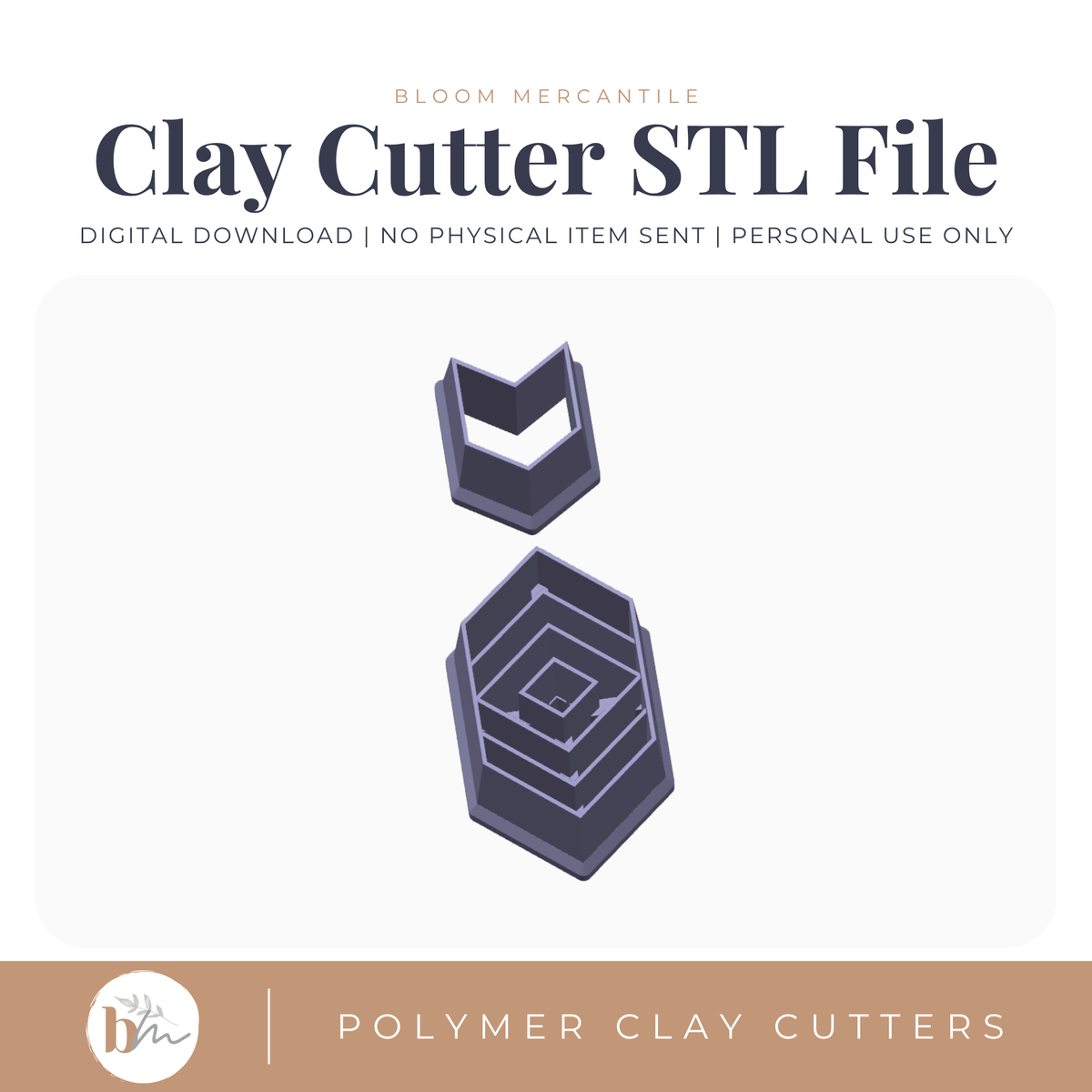 Chevron Dangle Set | Digital STL File | Polymer Clay Tools & Cutters