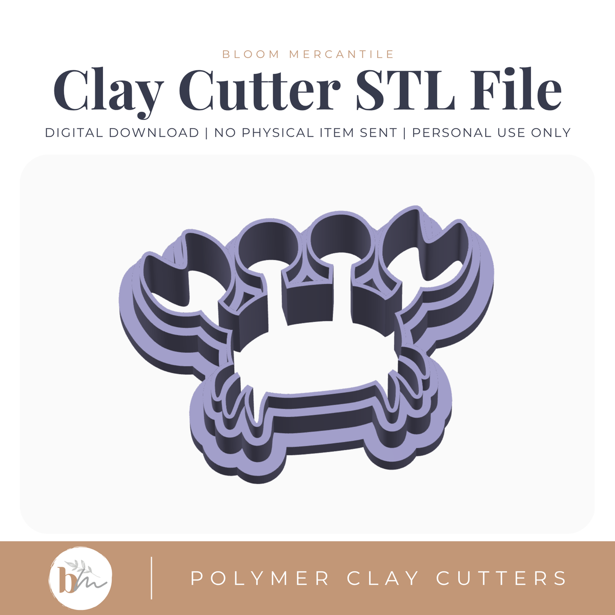 Crab | Digital STL File | Polymer Clay Tools & Cutters