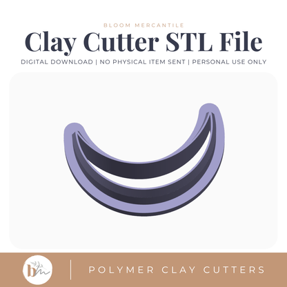 Crescent Moon | Digital STL File | Polymer Clay Tools & Cutters