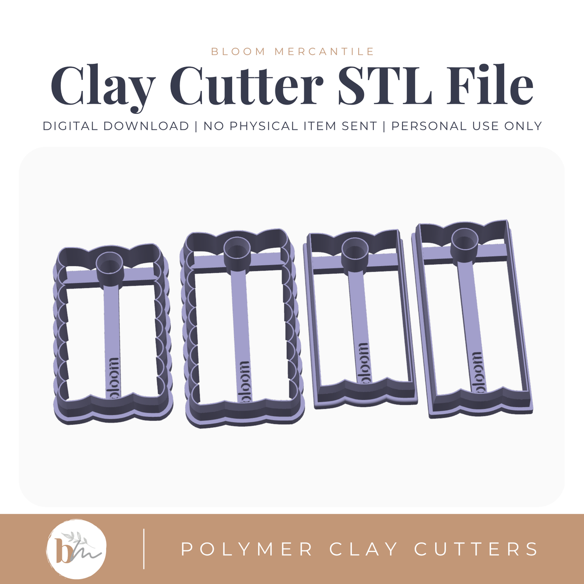 Cup Toppers - 2 Styles, 2 Sizes | Digital STL File | Polymer Clay Tools & Cutters