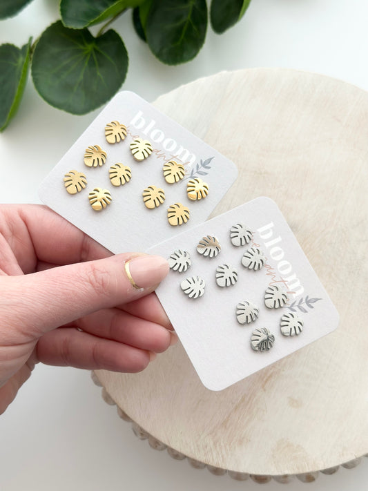 Monstera Leaf | Add-On Stud Packs (5 pair)