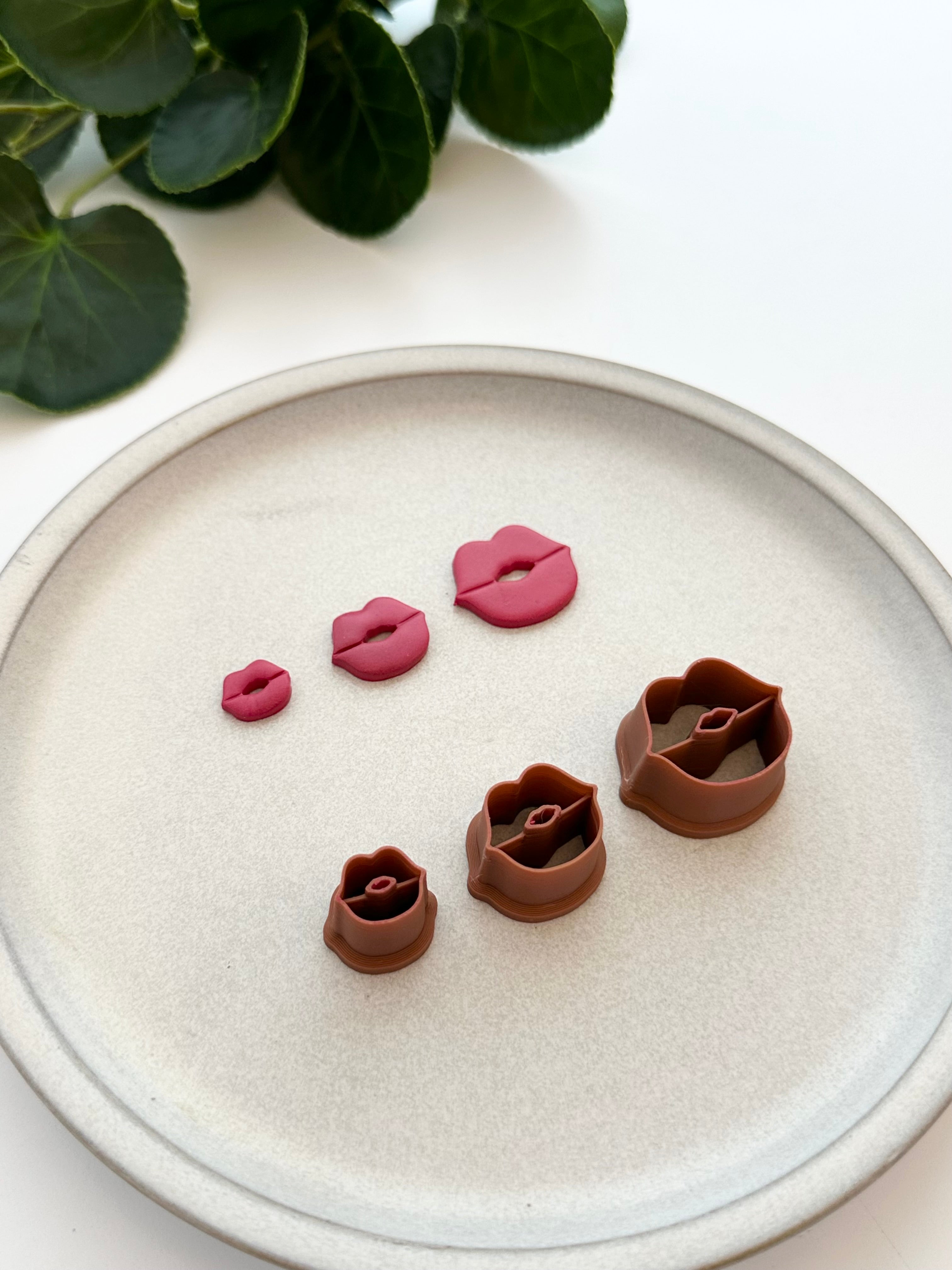 Lips Cutter Puckered Lips | Polymer Clay Cutter – Bloom Mercantile