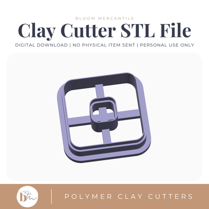Donut Rounded Square | Digital STL File | Polymer Clay Tools & Cutters