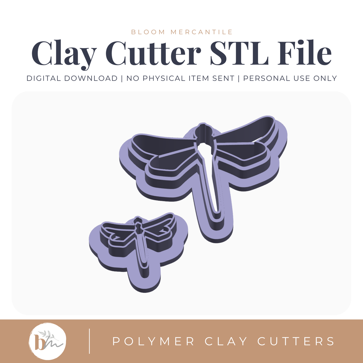 Dragonfly | Digital STL File | Polymer Clay Tools & Cutters