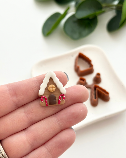 Gingerbread House Set| Polymer Clay Cutter