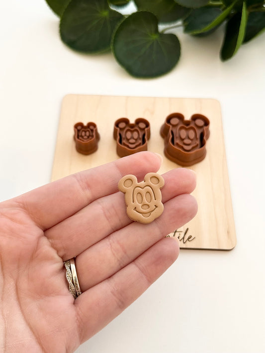 Mouse Head Waffle | Polymer Clay Cutter