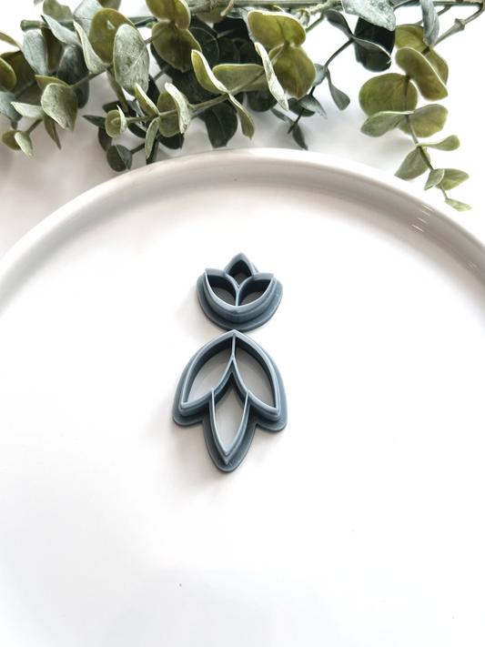 Three Petal Floral Dangle Set | Polymer Clay Cutter