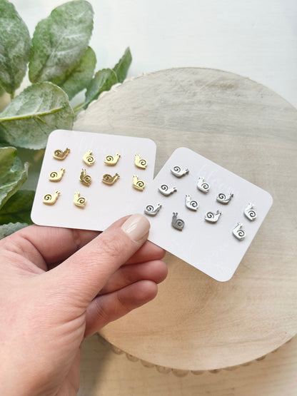 Snails with Open Spiral Shell | Add-On Stud Packs (5 pair)