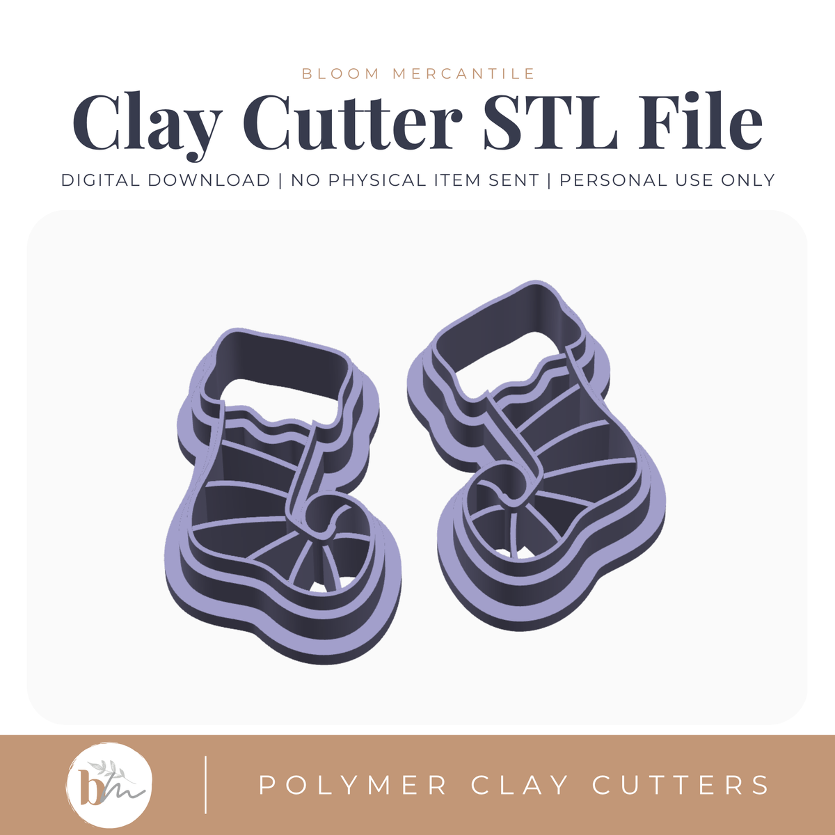 Elf Boots | Digital STL File | Polymer Clay Tools & Cutters