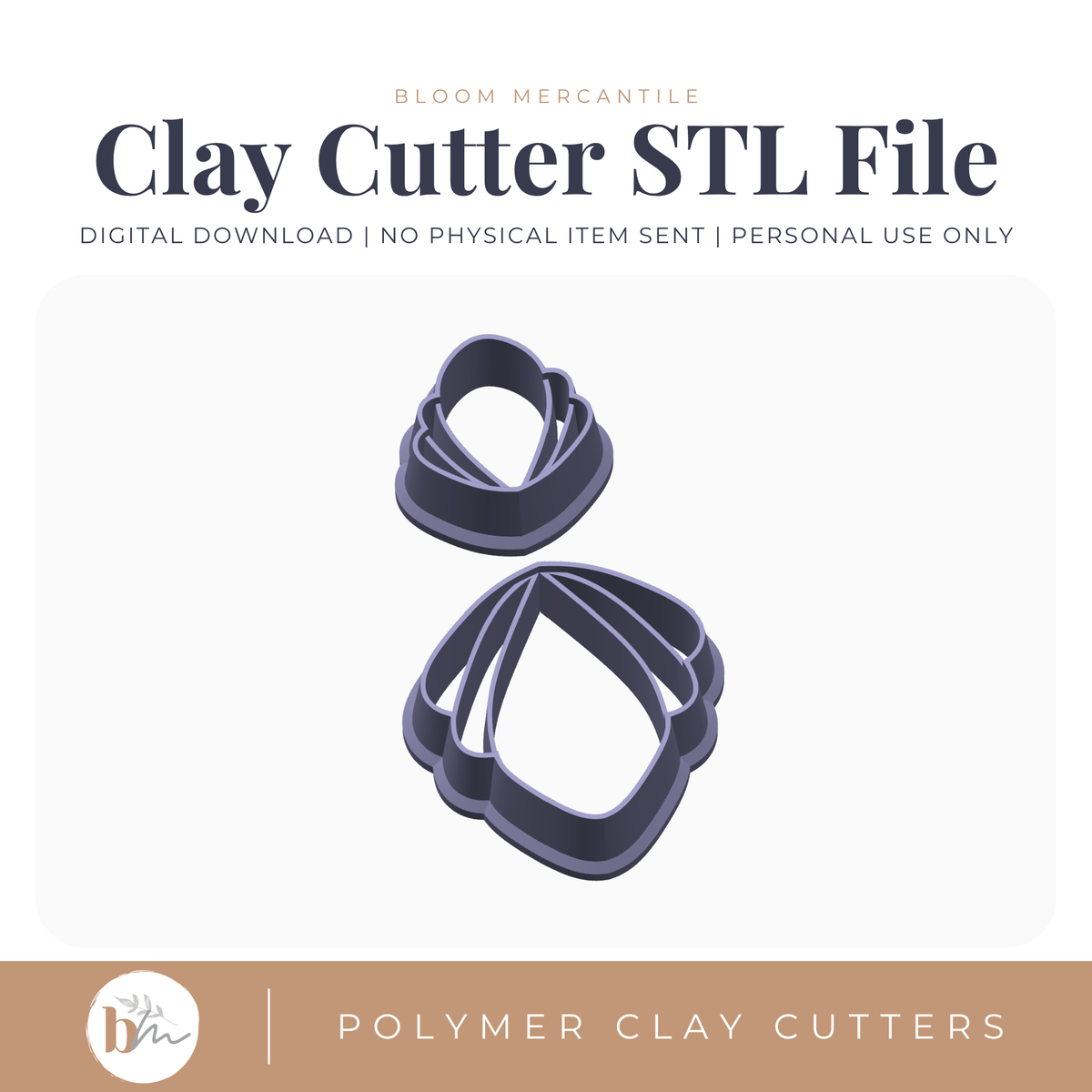 Scalloped Petal Dangle Set | Digital STL File | Polymer Clay Tools & Cutters