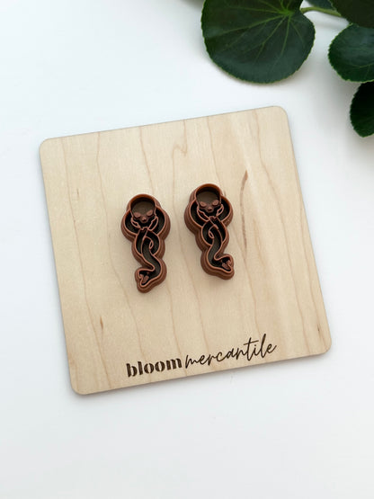 Dark Magic Snake Symbol (Mirror Set) | Polymer Clay Cutter