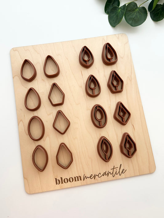 Abstract Teardrop Dangles  | Polymer Clay Cutter