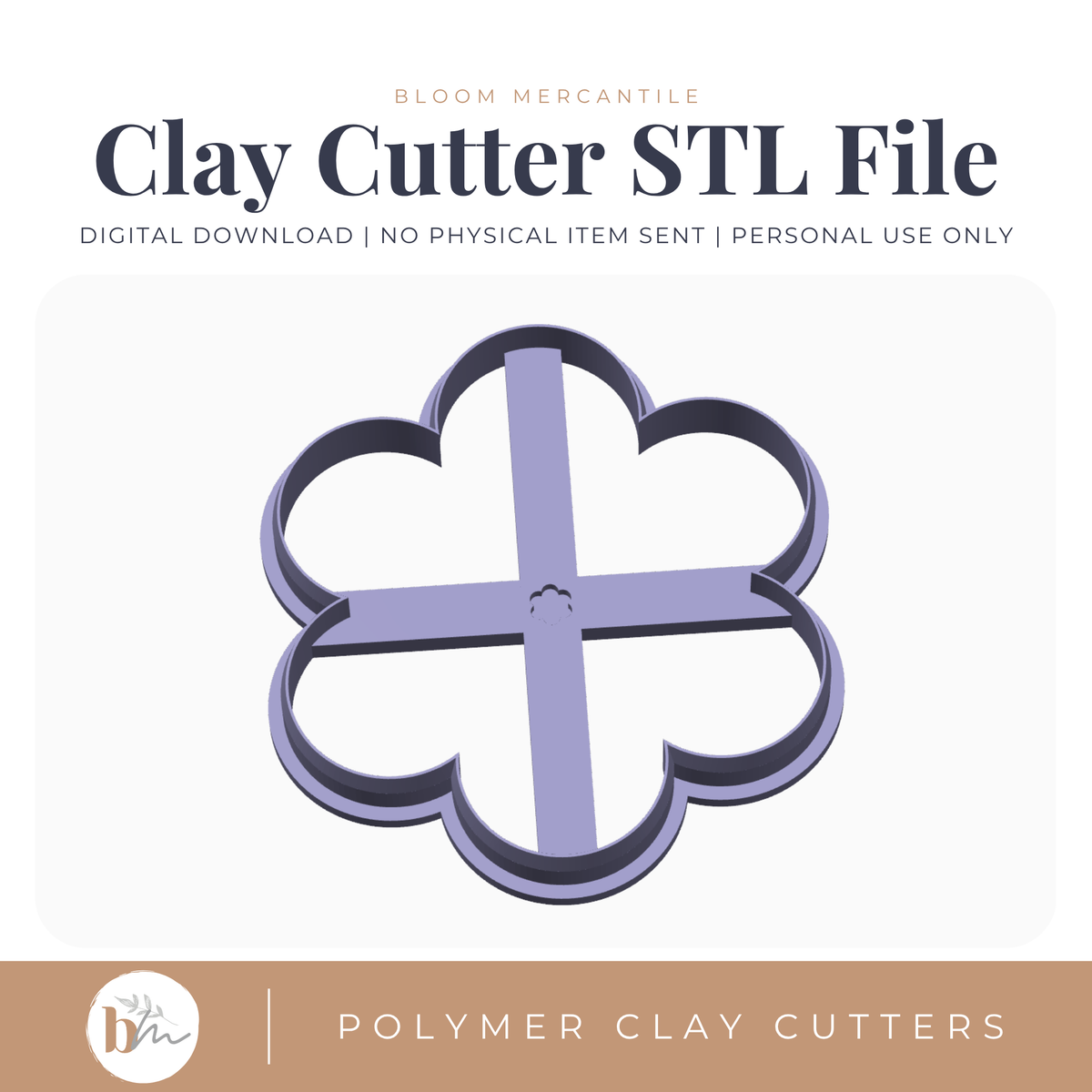 Trinket Dish - Flower | Digital STL File | Polymer Clay Tools & Cutters