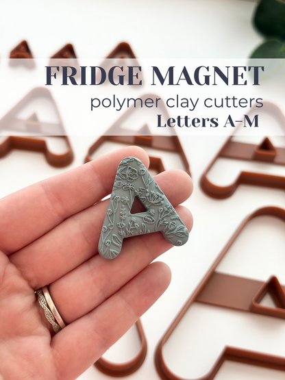 Fridge Magnet Letters A-M | Polymer Clay Cutter