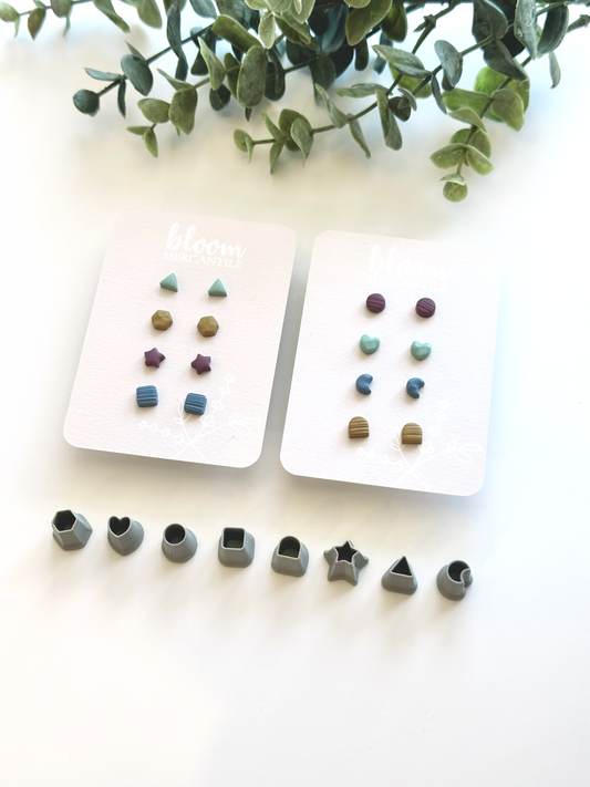 Micro Basic Shapes Stud Pack | Polymer Clay Cutter