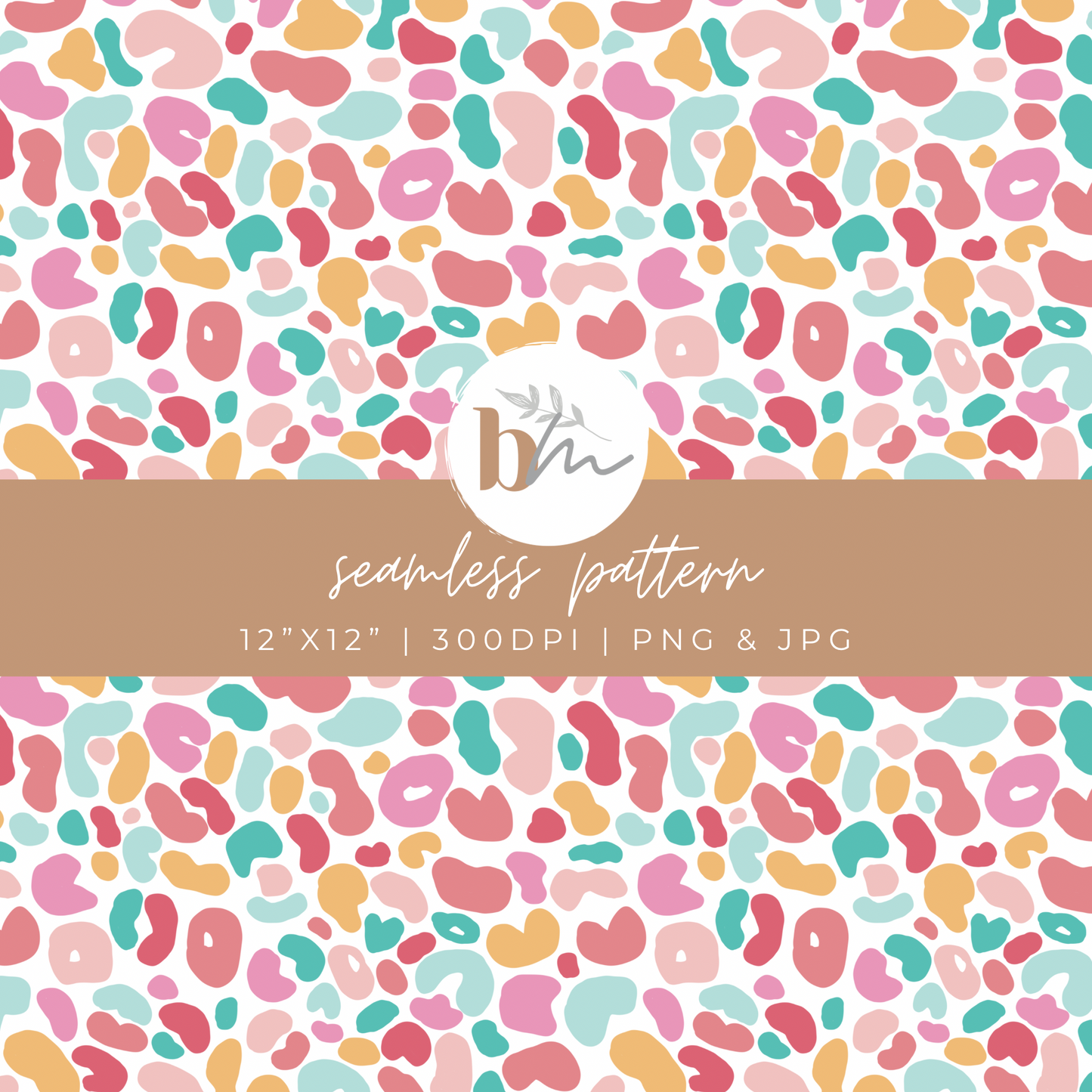 Leopard Print - Colorful Boho | Digital Seamless Pattern