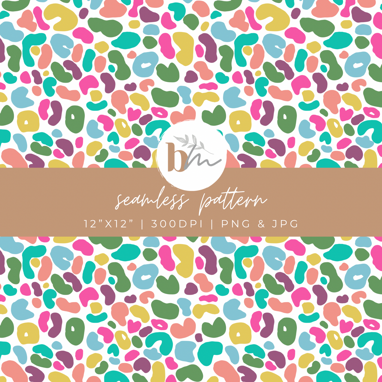 Leopard Print - Jewel Tones | Digital Seamless Pattern