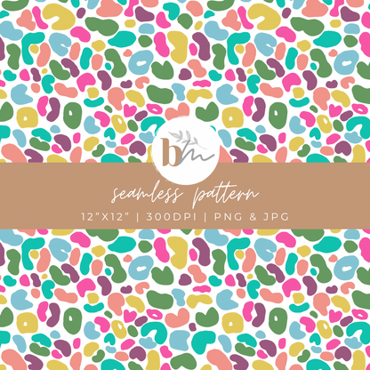 Leopard Print - Jewel Tones | Digital Seamless Pattern