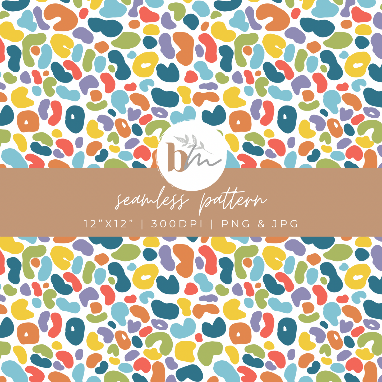 Leopard Print - Bold Colors | Digital Seamless Pattern