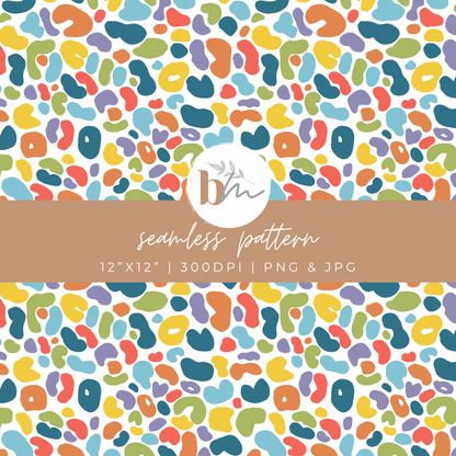 Leopard Print - Bold Colors | Digital Seamless Pattern