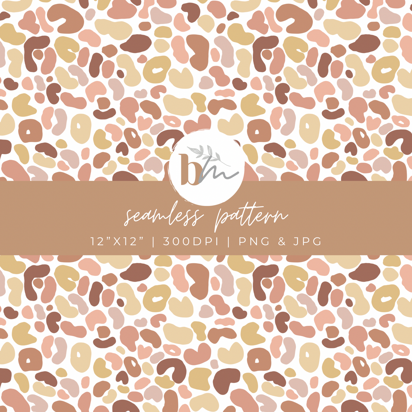 Leopard Print - Brown and Tan | Digital Seamless Pattern