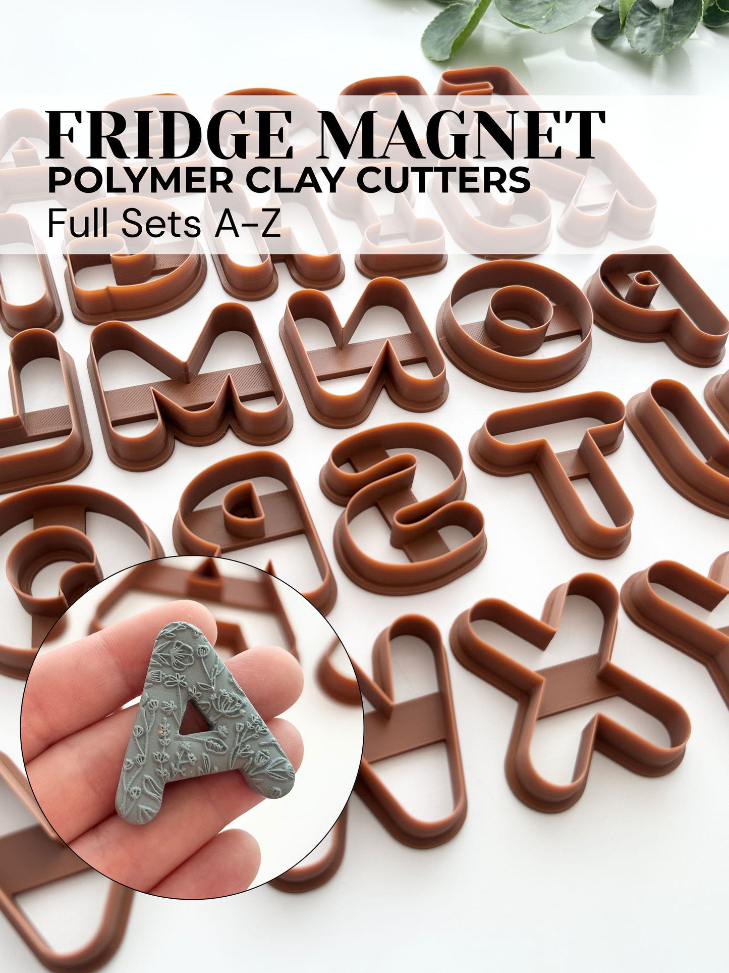 Fridge Magnet Letters - Full Sets A-Z | Polymer Clay Cutter