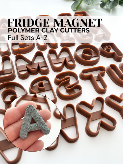 Fridge Magnet Letters - Full Sets A-Z | Polymer Clay Cutter