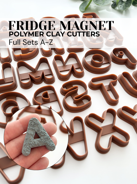 Fridge Magnet Letters - Full Sets A-Z | Polymer Clay Cutter