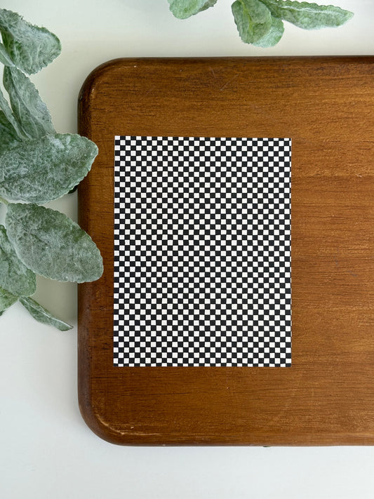 Black and Ivory Checkerboard | BK03 | Image Transfer Paper