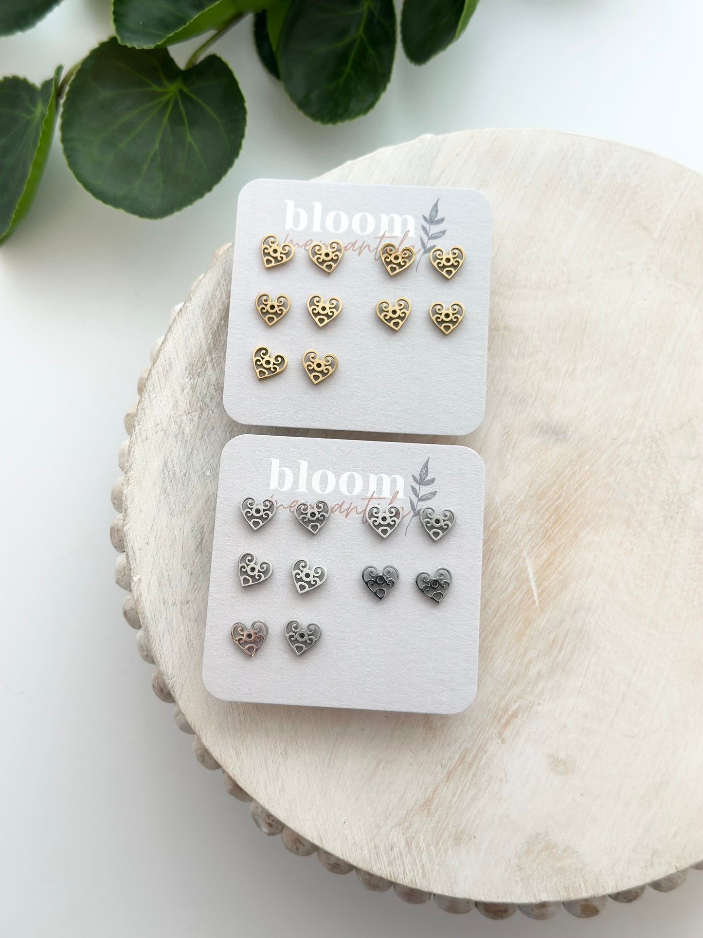 Filigree Hearts | Add-On Stud Packs (5 pair)