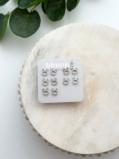 Bunny Rabbit Head Outlines | Add-On Stud Packs (5 pair)