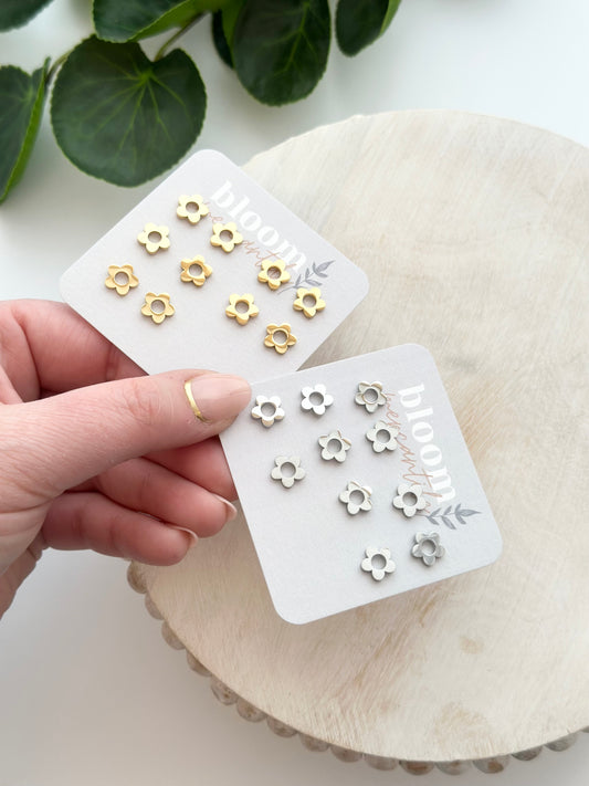 Five Petal Flowers | Add-On Stud Packs (5 pair)