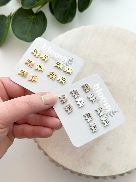Elephant with Flower | Add-On Stud Packs (5 pair)