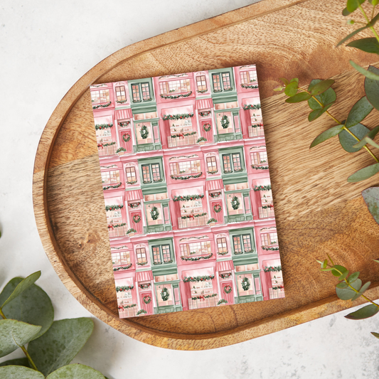 Pink Watercolor City Storefronts | AG058 | Image Transfer Paper