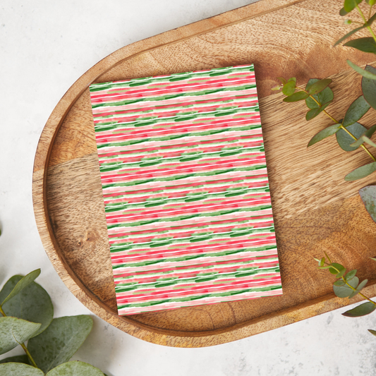 Watercolor Messy Christmas Stripes | AG082 | Image Transfer Paper